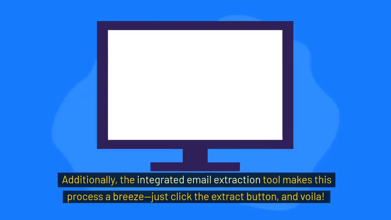 Example of email extraction tool in Leads Mate